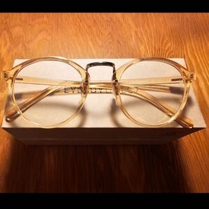 Eyebuydirect Chillax Glasses Clear Orange Honey